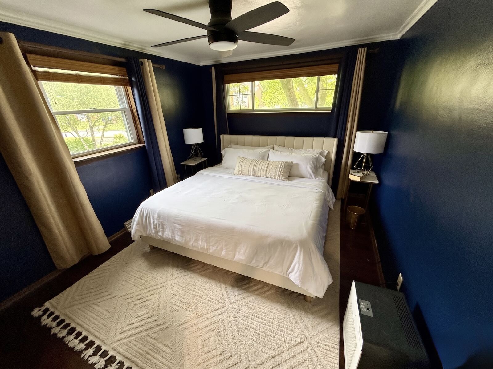 King bedroom with smart bed